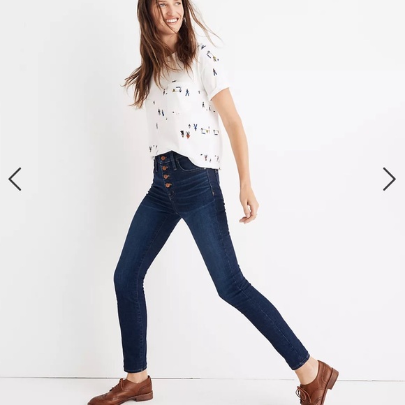Madewell 29T HiGh-Rise Skinny Jeans Button-Fly - Picture 3 of 8